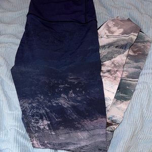 Lululemon Wunder Under RARE mountain pattern size 12